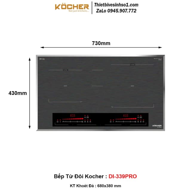 Top 1 so sánh giá Bếp từ đôi âm Kocher DI-339 Pro 5000W - Tìm sản phẩm giá rẻ nhất - Ảnh 4