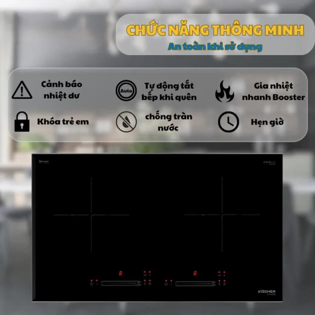 Top 1 so sánh giá Bếp từ đôi âm Kocher DI-616SE 4000W - Tìm sản phẩm giá rẻ nhất - Ảnh 12