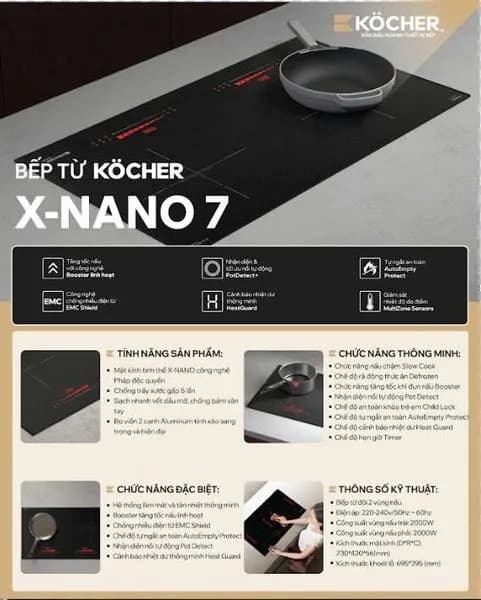 Top 1 so sánh giá Bếp từ đôi âm Kocher X Nano 7 4000W - Tìm sản phẩm giá rẻ nhất - Ảnh 13