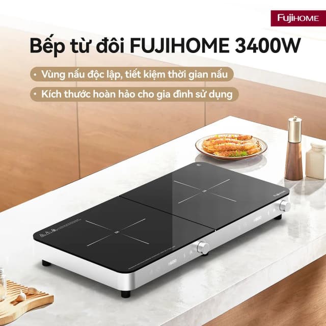 Bếp từ đôi FUJIHOME IC2602S 3400W - Ảnh 8
