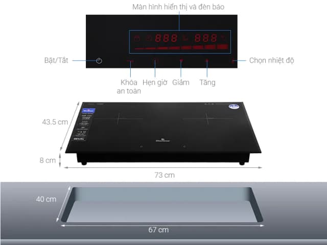 So sánh giá Bếp từ đôi âm BlueStone ICB-6949 5200W rẻ nhất? - Ảnh 20