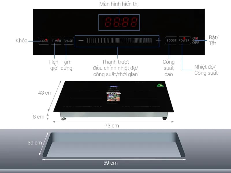 So sánh giá Bếp từ đôi âm BlueStone ICB-6949 5200W - Tìm sản phẩm giá rẻ nhất - Ảnh 7