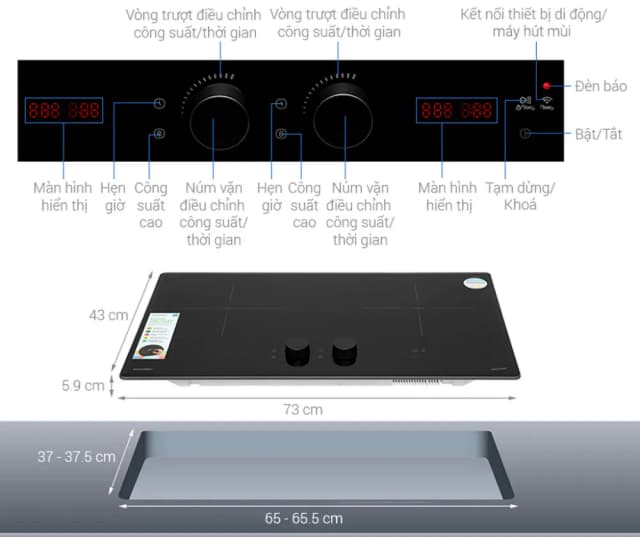 So sánh giá Bếp từ đôi âm Comfee CIH-55DSU 5500W rẻ nhất? - Ảnh 20