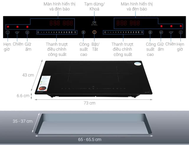 So sánh giá Bếp từ đôi âm Comfee CIH-40DHE 4000W rẻ nhất? - Ảnh 5