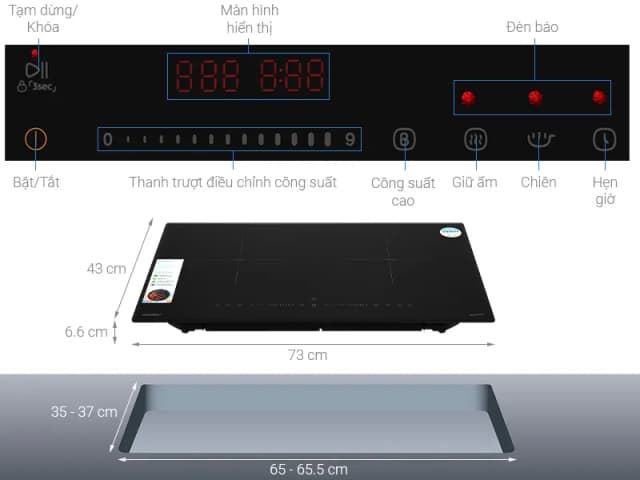So sánh giá Bếp từ đôi âm Comfee CIH-44DIL 4400W rẻ nhất? - Ảnh 11