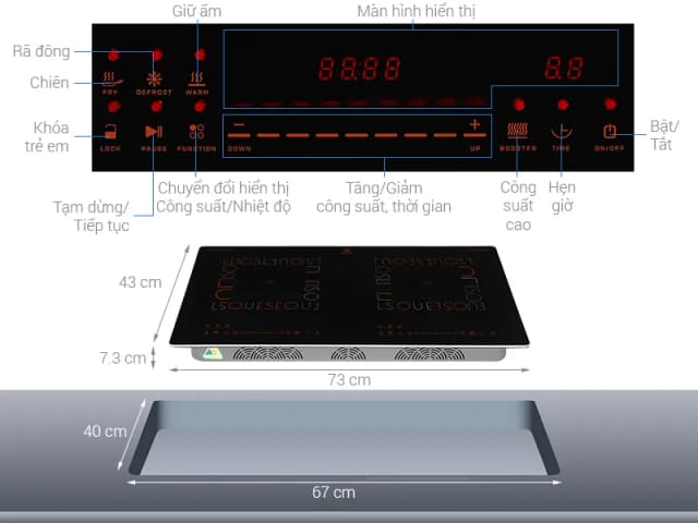 So sánh giá Bếp từ đôi âm Hawonkoo CEH-288 5200W rẻ nhất? - Ảnh 3