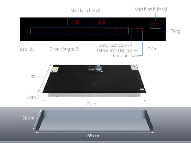 So sánh giá Bếp từ đôi âm KAFF KF-HID7348II 4600W rẻ nhất? - Ảnh 5