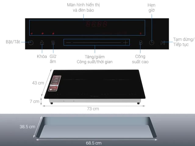 So sánh giá Bếp từ đôi âm Kangaroo KGIC44D1T 4400W rẻ nhất? - Ảnh 2