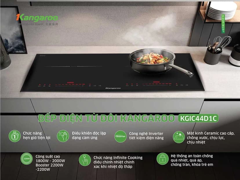 So sánh giá Bếp từ đôi âm Kangaroo KGIC44D1T 4400W - Tìm sản phẩm giá rẻ nhất - Ảnh 15