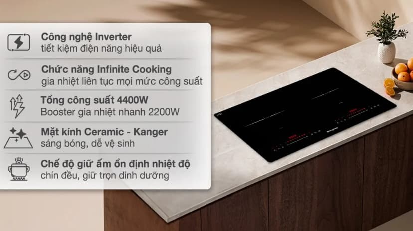So sánh giá Bếp từ đôi âm Kangaroo KGIC44D1T 4400W - Tìm sản phẩm giá rẻ nhất - Ảnh 18