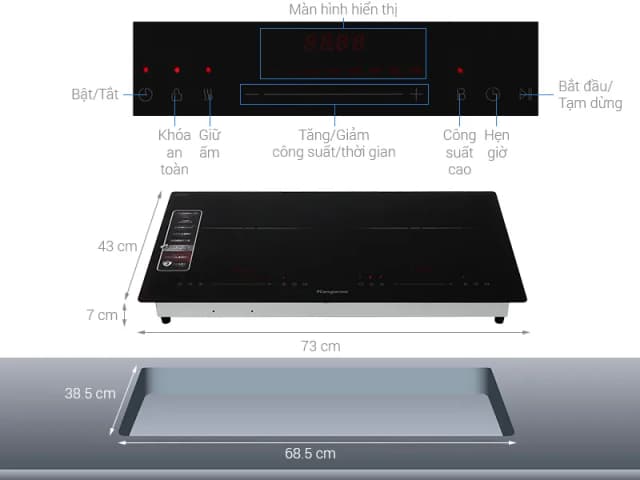 So sánh giá Bếp từ đôi âm Kangaroo KGIC48D1T 4800W rẻ nhất? - Ảnh 3