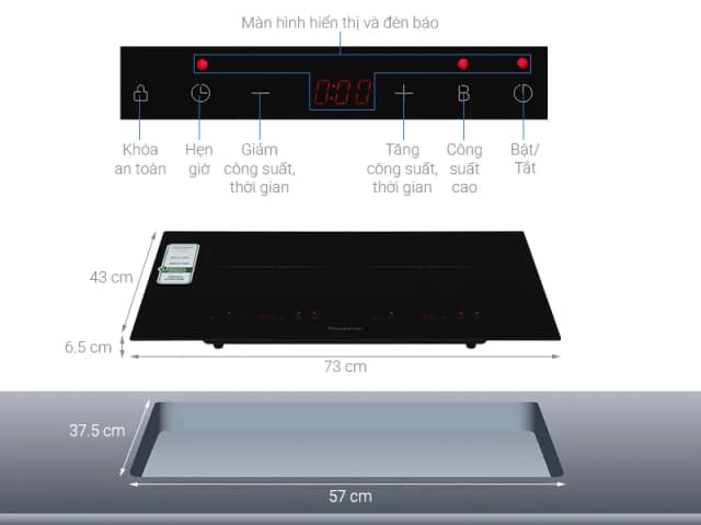 So sánh giá Bếp từ đôi âm Kangaroo KGIC50D1C 5000W rẻ nhất? - Ảnh 6