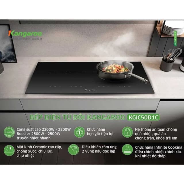 So sánh giá Bếp từ đôi âm Kangaroo KGIC50D1C 5000W rẻ nhất? - Ảnh 9