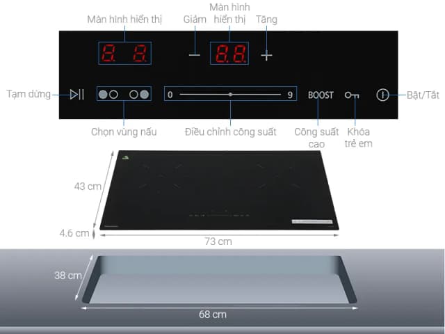 So sánh giá Bếp từ đôi âm Panasonic KY-R72AELYUE 3500W rẻ nhất? - Ảnh 8