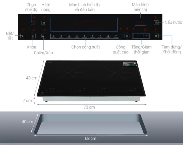 So sánh giá Bếp từ đôi âm Pramie PRTH-2203 5200W rẻ nhất? - Ảnh 2