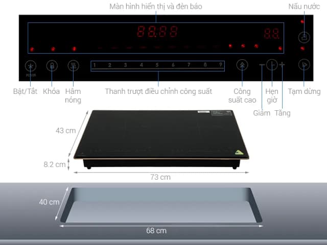 So sánh giá Bếp từ đôi âm Pramie PRTH-2216 5200W rẻ nhất? - Ảnh 7