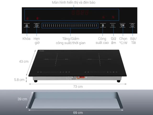 Top 1 so sánh giá Bếp từ đôi âm Rapido RI-40SDD 4000W - Tìm sản phẩm giá rẻ nhất - Ảnh 5