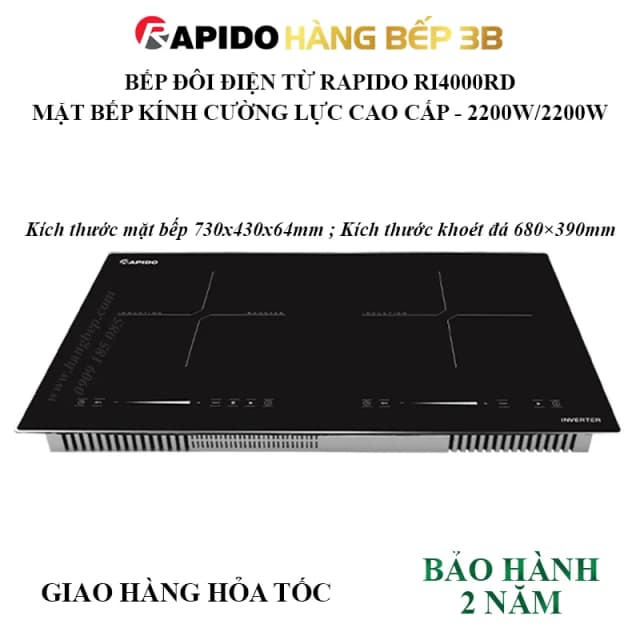 So sánh giá Bếp từ đôi âm Rapido RI-40SKD 4200W rẻ nhất? - Ảnh 10