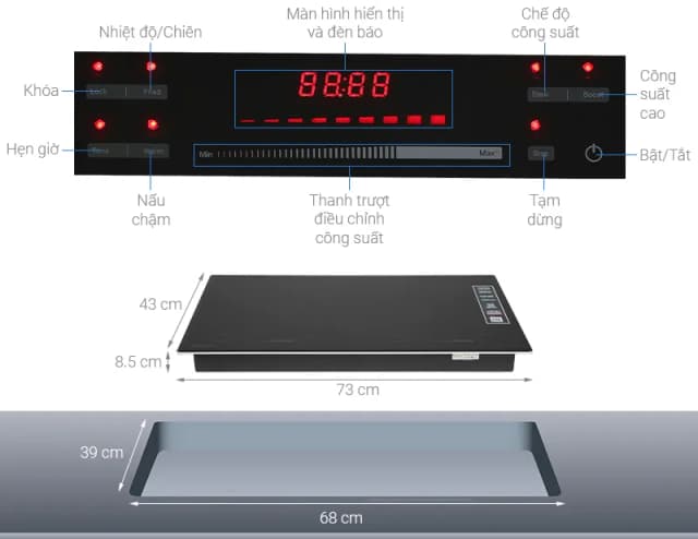 So sánh giá Bếp từ đôi âm Sunhouse MMB82052-TMD 4800W rẻ nhất? - Ảnh 8