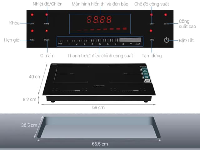 So sánh giá Bếp từ đôi âm Sunhouse SHB81272-MD 4000W rẻ nhất? - Ảnh 5