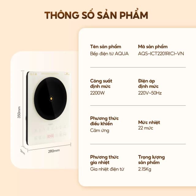 So sánh giá Bếp từ đơn AQUA AQS-ICT2201R(C)-VN 2200W rẻ nhất? - Ảnh 18