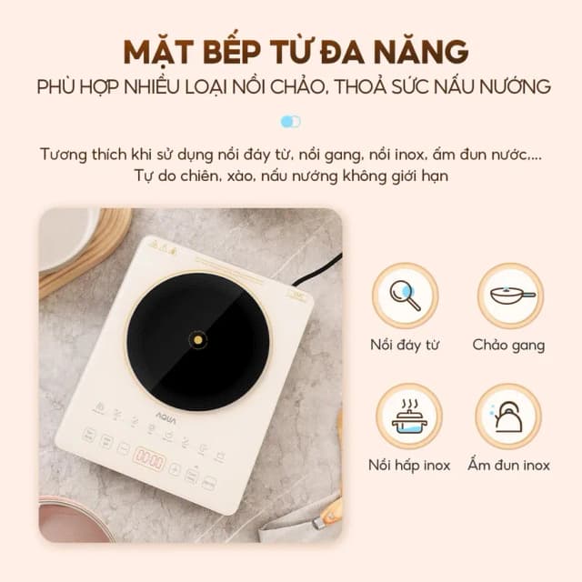 So sánh giá Bếp từ đơn AQUA AQS-ICT2201R(C)-VN 2200W rẻ nhất? - Ảnh 10