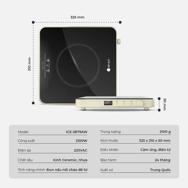 So sánh giá Bếp từ đơn Elmich ICE-3879AB 2100W rẻ nhất? - Ảnh 11