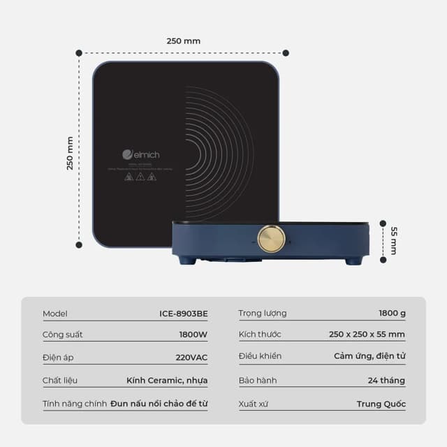 So sánh giá Bếp từ đơn Elmich ICE-8903BE 1800W rẻ nhất? - Ảnh 12