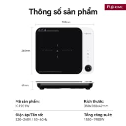 So sánh giá Bếp Từ Đơn FUJIHOME IC1901W 1900W - Tìm sản phẩm giá rẻ nhất - Ảnh 7