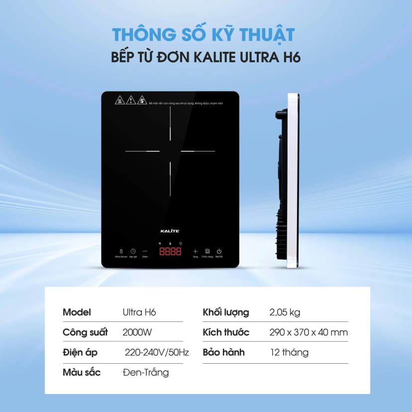 So sánh giá Bếp từ đơn KALITE Ultra H6 2000W - Tìm sản phẩm giá rẻ nhất - Ảnh 9