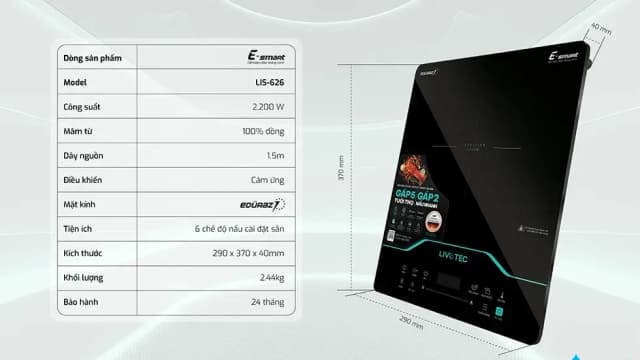 So sánh giá Bếp từ đơn Livotec E-smart LIS-626 2200W rẻ nhất? - Ảnh 19