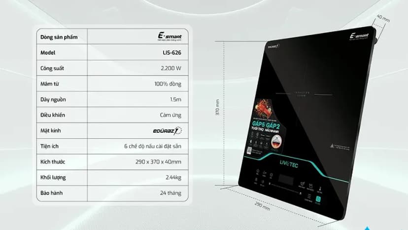 So sánh giá Bếp từ đơn Livotec E-smart LIS-626 2200W - Tìm sản phẩm giá rẻ nhất - Ảnh 19