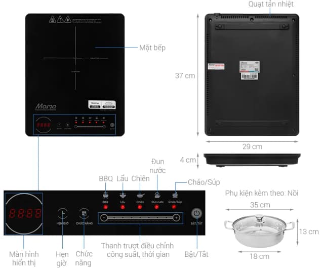 So sánh giá Bếp từ đơn Sunhouse Mama SHD6886 2000W rẻ nhất? - Ảnh 8