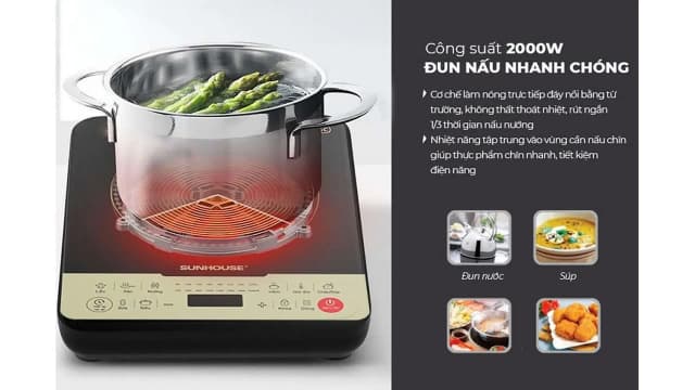 Top 1 so sánh giá Bếp từ đơn Sunhouse SHD6869 2000W - Tìm sản phẩm giá rẻ nhất - Ảnh 2