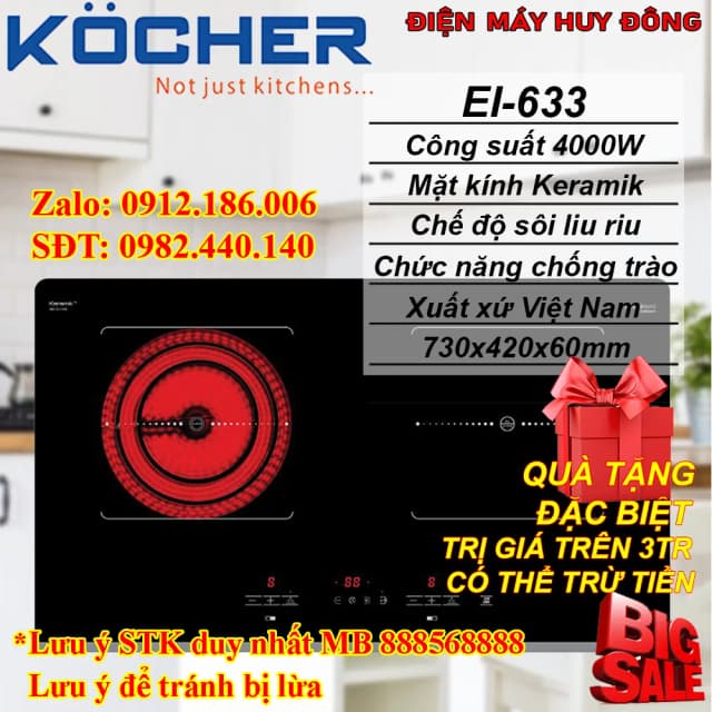 Top 1 so sánh giá Bếp từ hồng ngoại âm Kocher EI-221 4000W - Tìm sản phẩm giá rẻ nhất - Ảnh 4
