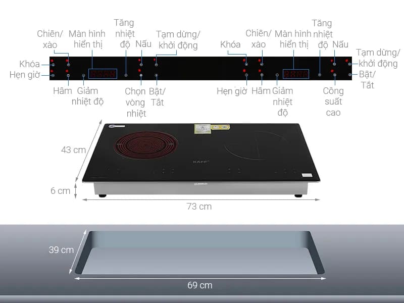 So sánh giá Bếp từ hồng ngoại âm KAFF KF-073IC 4200W - Tìm sản phẩm giá rẻ nhất - Ảnh 6