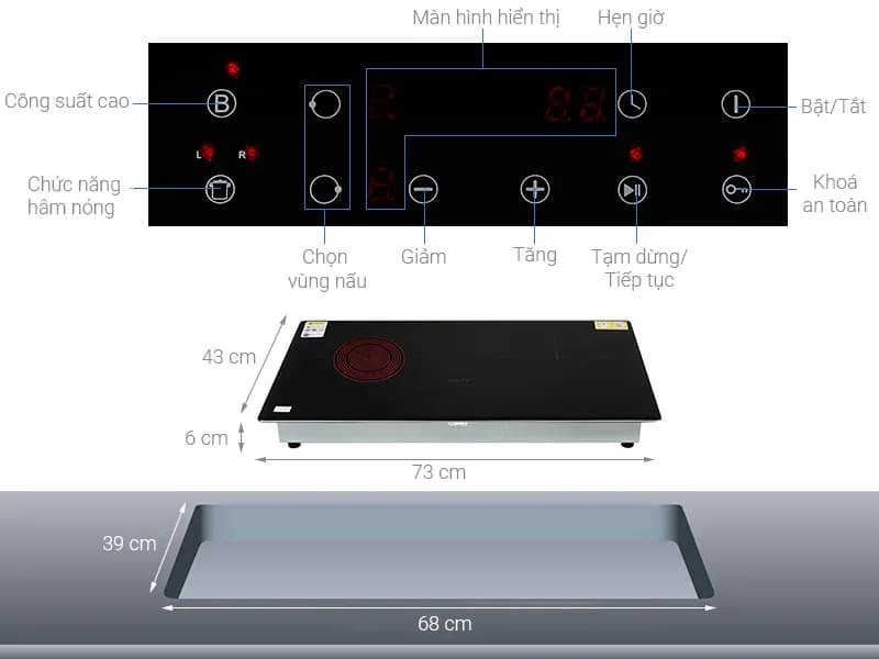 So sánh giá Bếp từ hồng ngoại âm KAFF KF-FL105IC 4400W - Tìm sản phẩm giá rẻ nhất - Ảnh 3