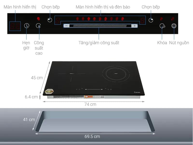 So sánh giá Bếp từ hồng ngoại âm Rapido RC4200DS 4400W - Tìm sản phẩm giá rẻ nhất - Ảnh 3