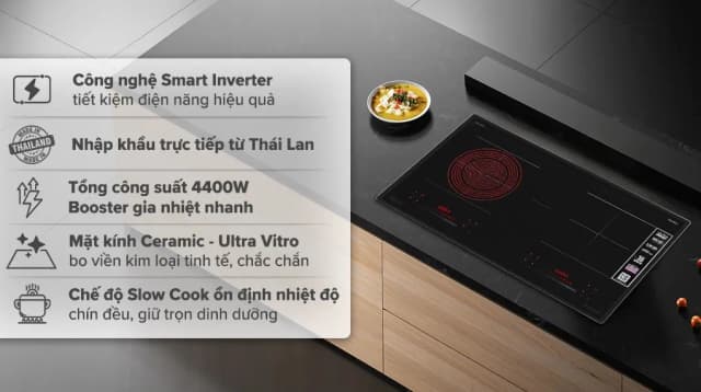 So sánh giá Bếp từ hồng ngoại âm Sunhouse MMB82041-TMD 4400W rẻ nhất? - Ảnh 4