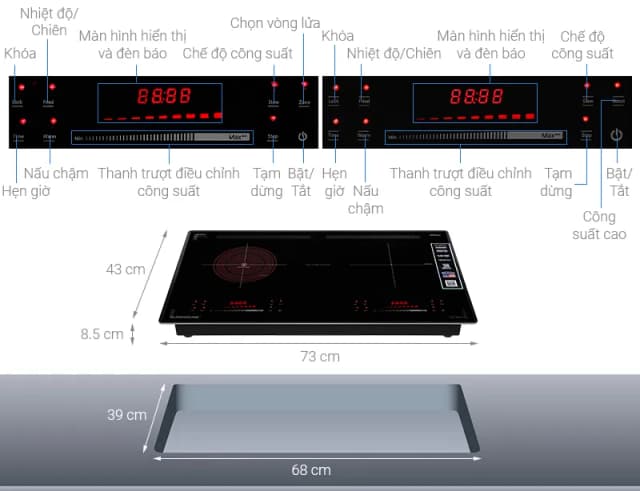 So sánh giá Bếp từ hồng ngoại âm Sunhouse SHB82011-MMD 4400W rẻ nhất? - Ảnh 6