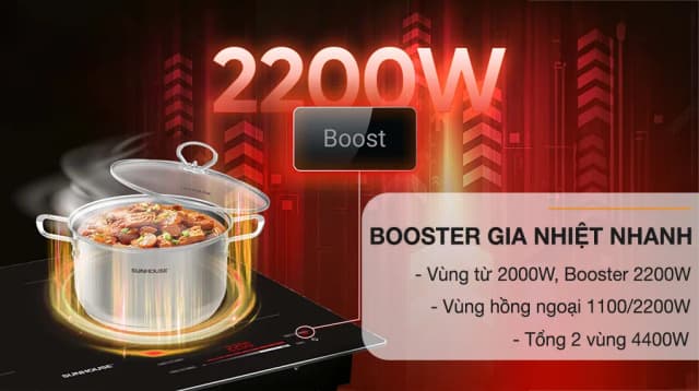 So sánh giá Bếp từ hồng ngoại âm Sunhouse SHB82071-VMD 4400W rẻ nhất? - Ảnh 2