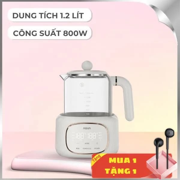 So sánh giá Bình đun pha sữa AQUA 1.2 lít AQS-MH121T rẻ nhất? - Ảnh 2