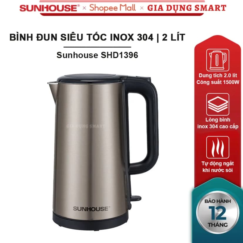 So sánh giá Bình đun siêu tốc Sunhouse 2 lít SHD1396 - Tìm sản phẩm giá rẻ nhất - Ảnh 8