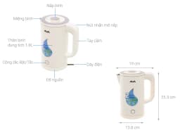 So sánh giá Bình đun siêu tốc AVA 1.5 lít KES4139D - Tìm sản phẩm giá rẻ nhất - Ảnh 19