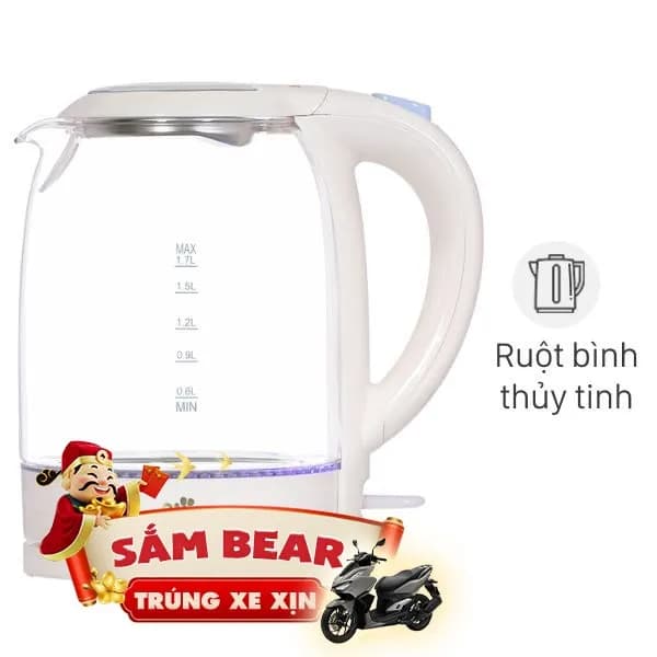 Bình đun siêu tốc Bear 1.7 lít ZDH-A17L1 - Ảnh 2