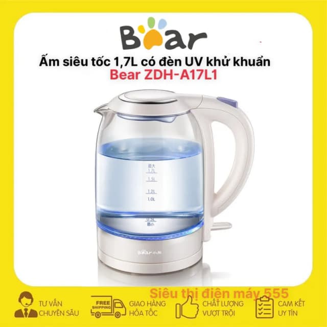 So sánh giá Bình đun siêu tốc Bear 1.7 lít ZDH-A17L1 rẻ nhất? - Ảnh 15