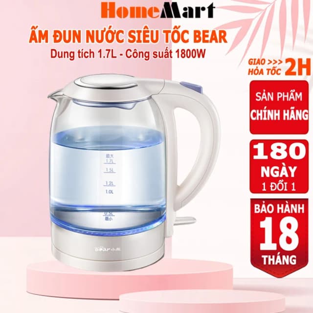 So sánh giá Bình đun siêu tốc Bear 1.7 lít ZDH-A17L1 rẻ nhất? - Ảnh 10