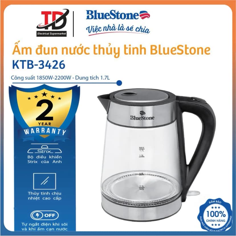 So sánh giá Bình đun siêu tốc BlueStone 1.7 lít KTB-3456 - Tìm sản phẩm giá rẻ nhất - Ảnh 14