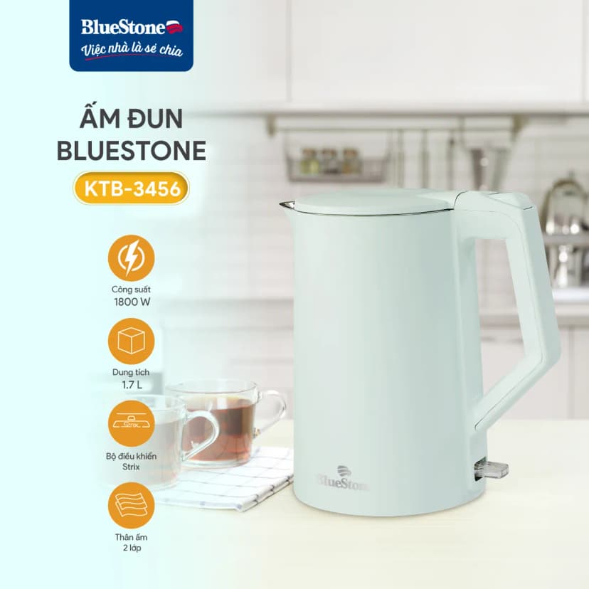 So sánh giá Bình đun siêu tốc BlueStone 1.7 lít KTB-3456 - Tìm sản phẩm giá rẻ nhất - Ảnh 3