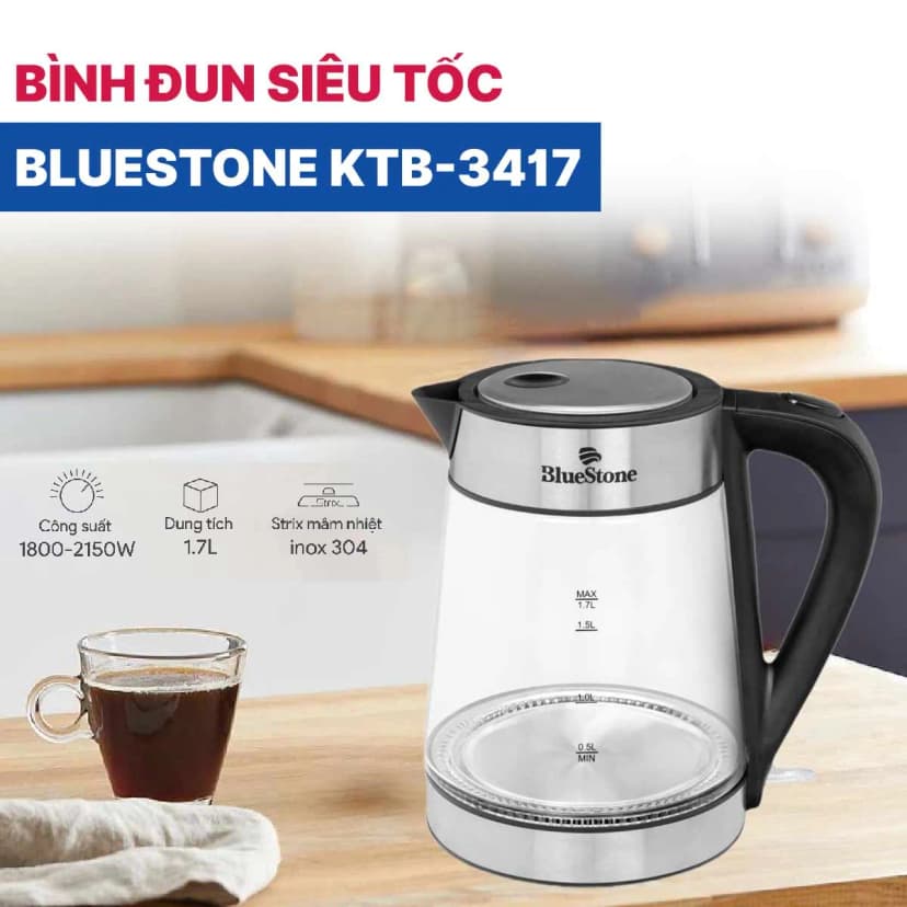 So sánh giá Bình đun siêu tốc BlueStone 1.7 lít KTB-3456 - Tìm sản phẩm giá rẻ nhất - Ảnh 8
